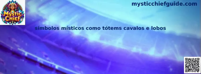 Símbolos místicos como tótems cavalos e lobos