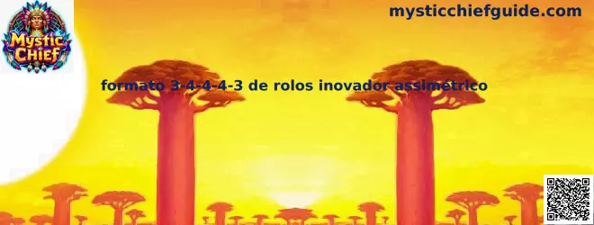 Ejemplo del formato 3-4-4-4-3 de rolos inovador assimétrico